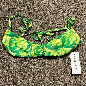 Pacsun, size small, green marble swim top.